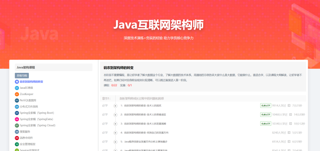 百战程序员Java互联网架构师2022